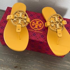 Tory Burch Yellow Slide Sandals